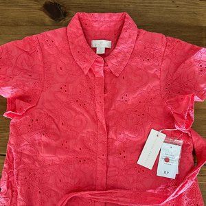 Rachel Parcell // Midi Shirt Dress / Paradise Pink / Size Medium / NWT